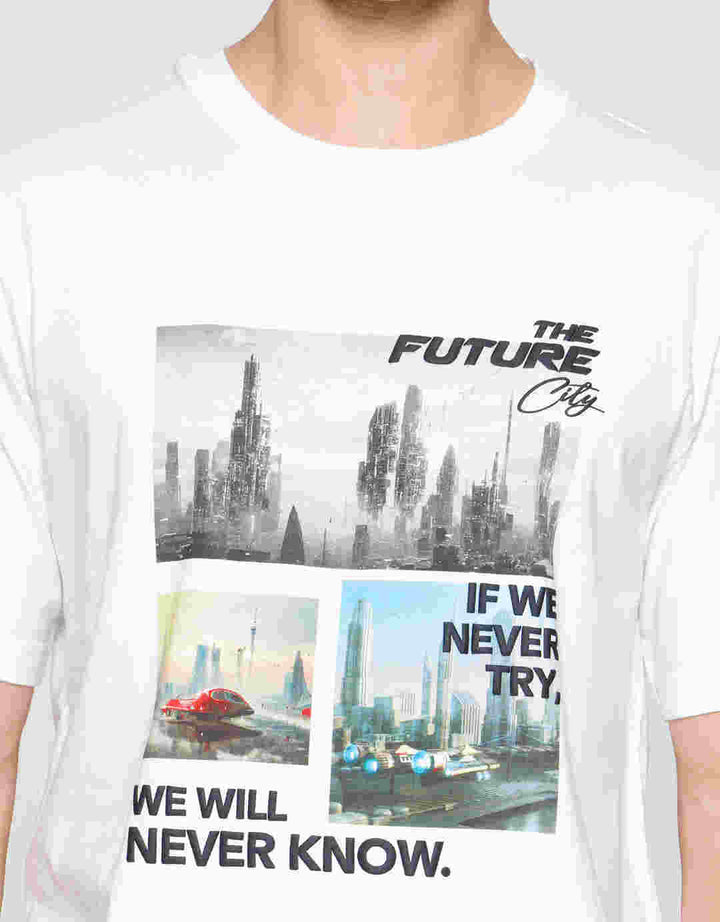 Nevada Photoprint Futuristic Kaos Lengan Pendek Pria