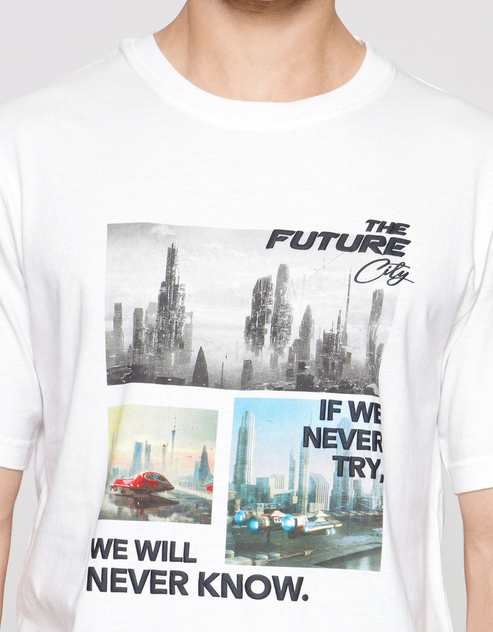 Nevada Photoprint Futuristic Kaos Lengan Pendek Pria