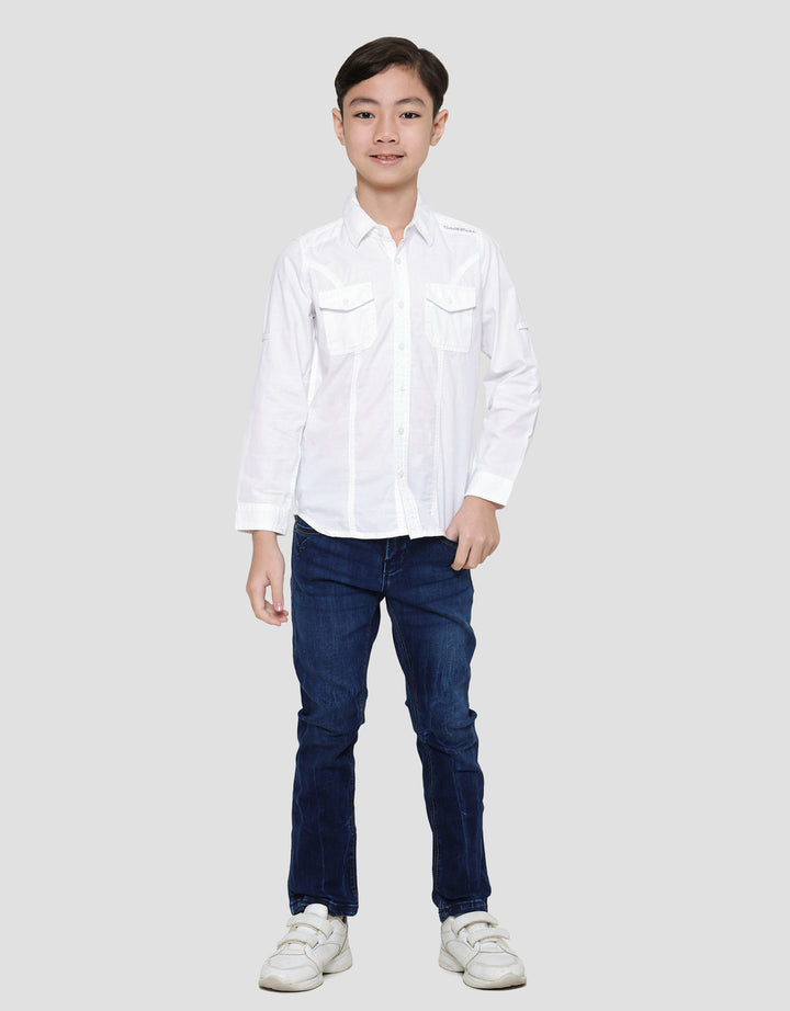 Cardinal Kids Boy Double Pocket Kemeja Anak Laki-Laki