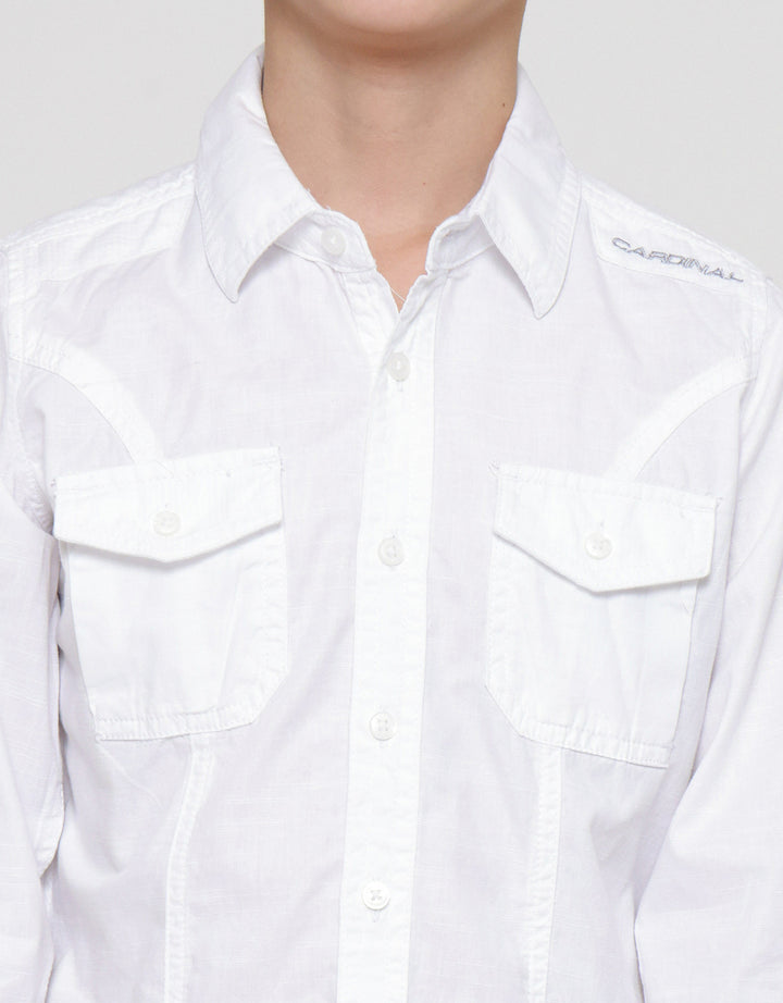 Cardinal Kids Boy Double Pocket Kemeja Anak Laki-Laki