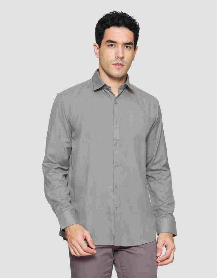 Cole Solid Slim Filafil Pb Cvc Kemeja Lengan Panjang Pria