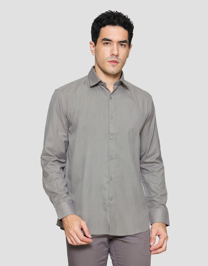 Cole Solid Slim Filafil Pb Cvc Kemeja Lengan Panjang Pria