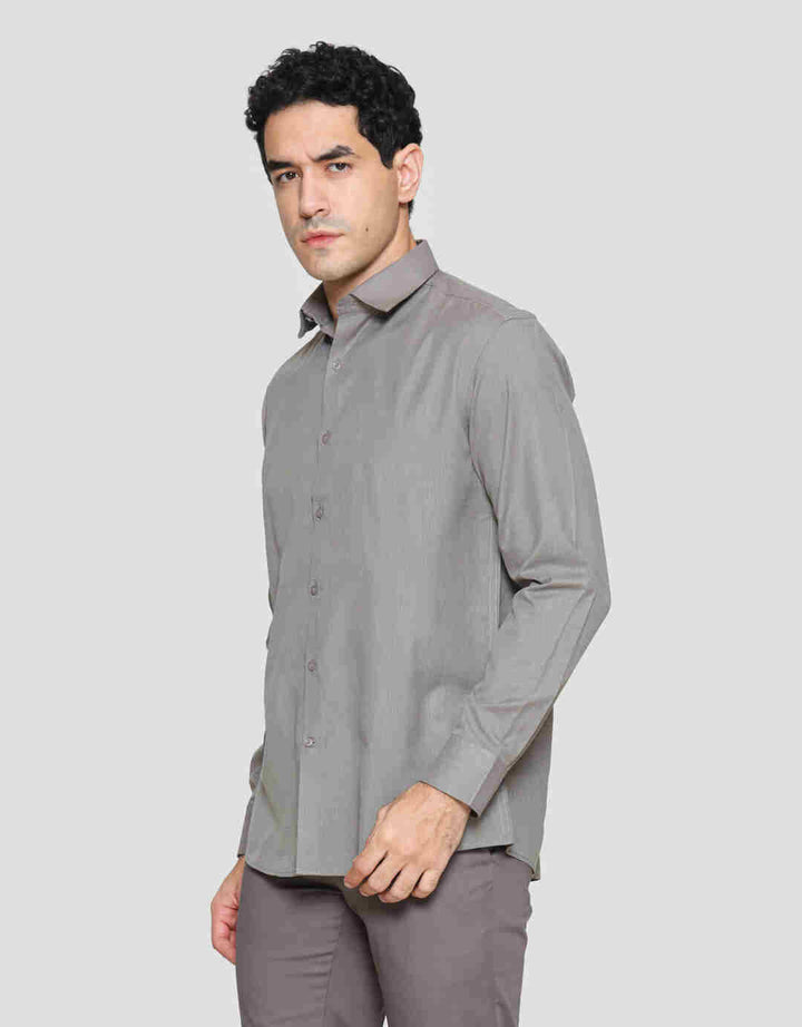 Cole Solid Slim Filafil Pb Cvc Kemeja Lengan Panjang Pria