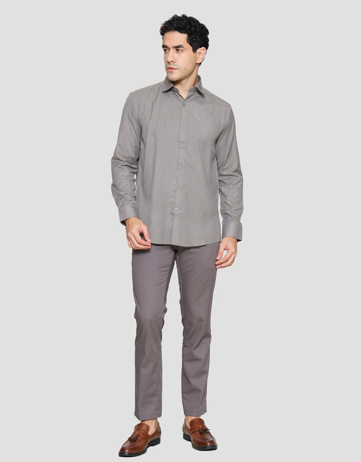 Cole Solid Slim Filafil Pb Cvc Kemeja Lengan Panjang Pria