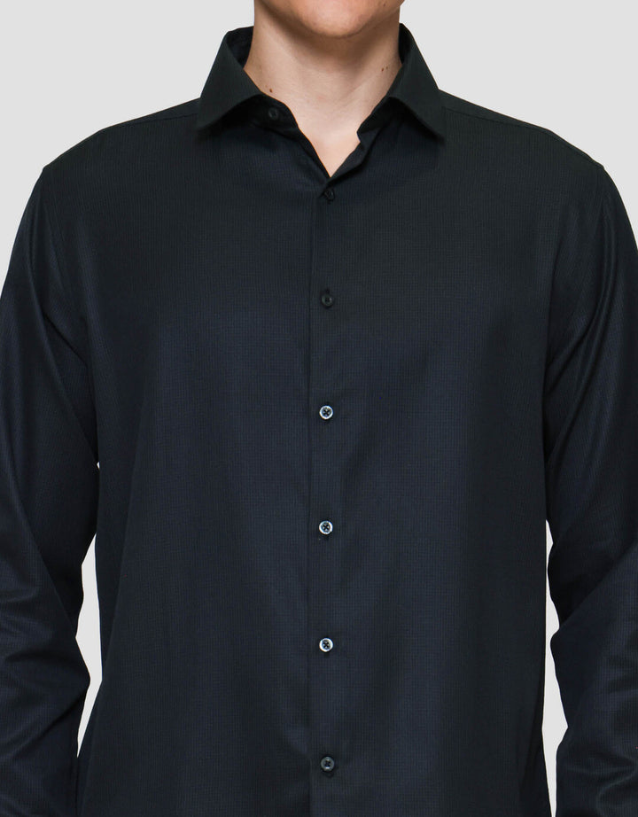 Cole Checks Regular Houndstooth Cvc Kemeja Pria