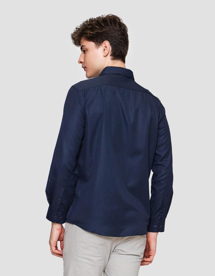 Cole Checks Regular Houndstooth Cvc Kemeja Pria