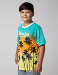 Aero Kids Short Sleeve Printnofloc Regular Slub California Vibes