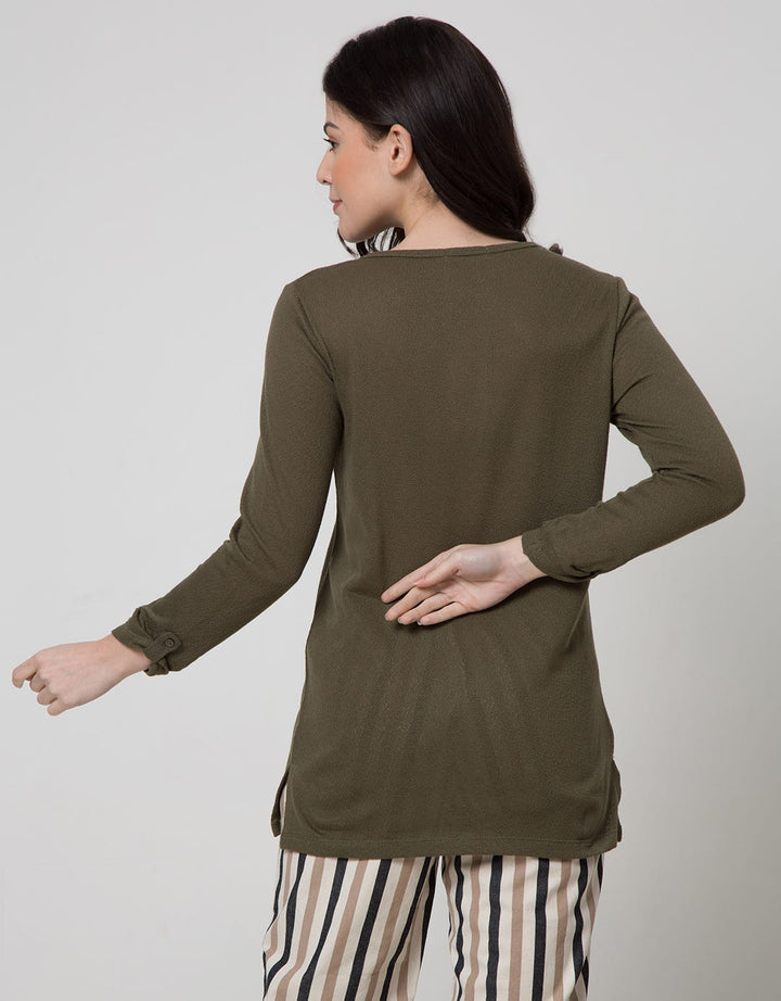 LS V BUTTONS LEATHER J