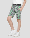 Marvel Knit Spiderman Print Face Neon Boys Shorts