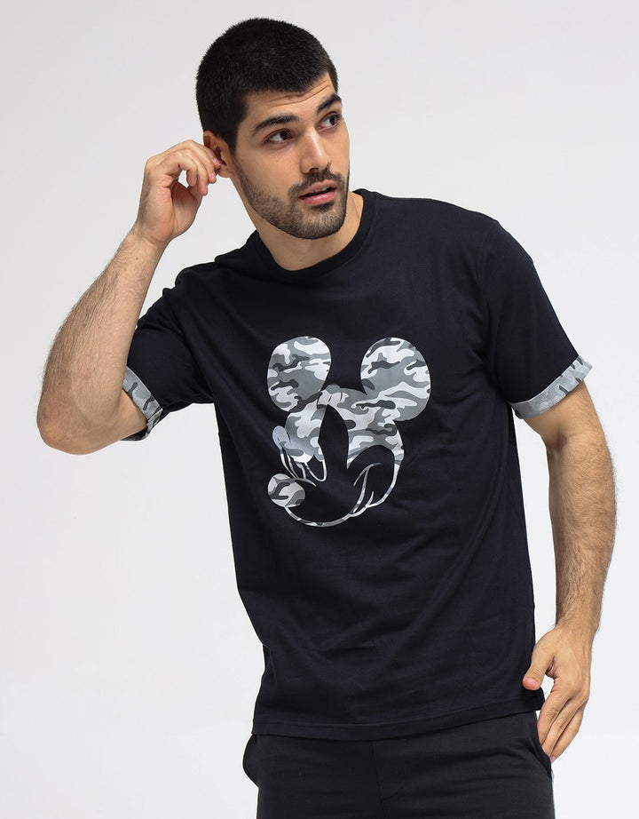 Disney Short Sleeve T-Shirt Print Mickey Komb Print Army