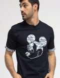 Disney Short Sleeve T-Shirt Print Mickey Komb Print Army
