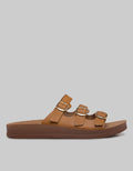 St. Yves Slipper Sandals Triple Strap Buckle
