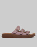 St. Yves Slipper Sandals Triple Strap Buckle