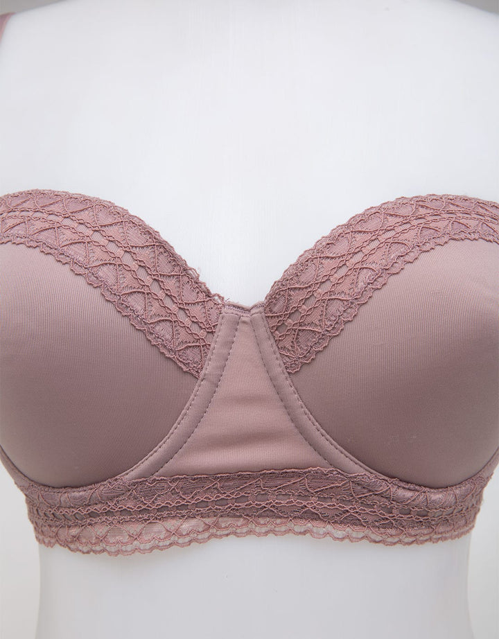 W TRIM NYLON 1/2 BRA