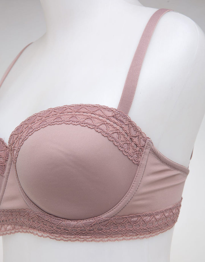W TRIM NYLON 1/2 BRA