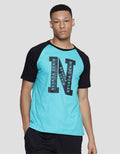 Nevada Wording Brand N Kaos Raglan Pria