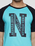 Nevada Wording Brand N Kaos Raglan Pria