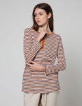 Phenomenal Long Sleeve V Btn Stripes 4Clr