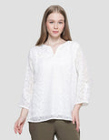 St. Yves Text Solid W Skuder Blouse Wanita