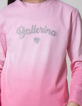 Nevada Long Sleeve Terry Gradasi Ballerina Heart