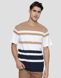 Details Stripe Color Kaos Casual Pria