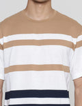 Details Stripe Color Kaos Casual Pria