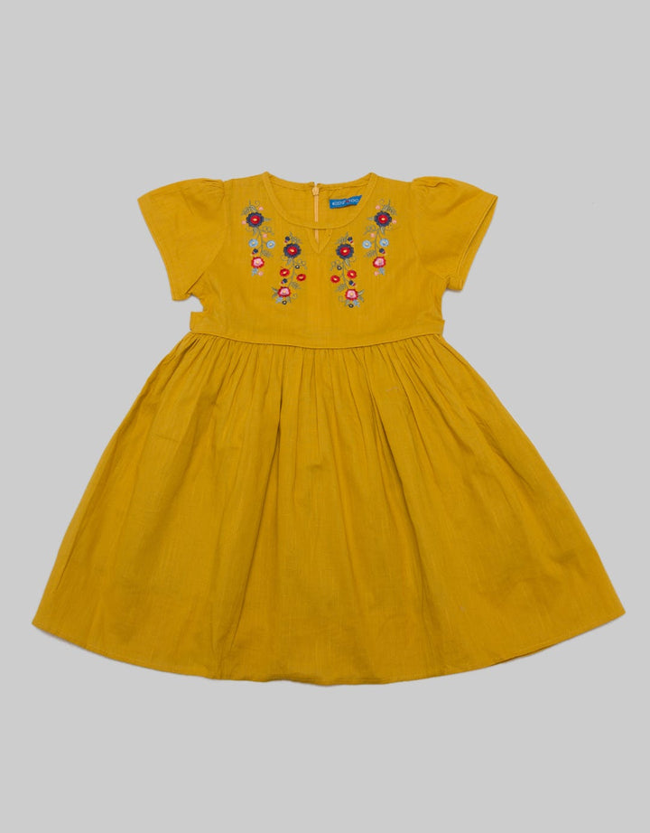 Sweet Miss Bordir Bunga Dress Anak Perempuan