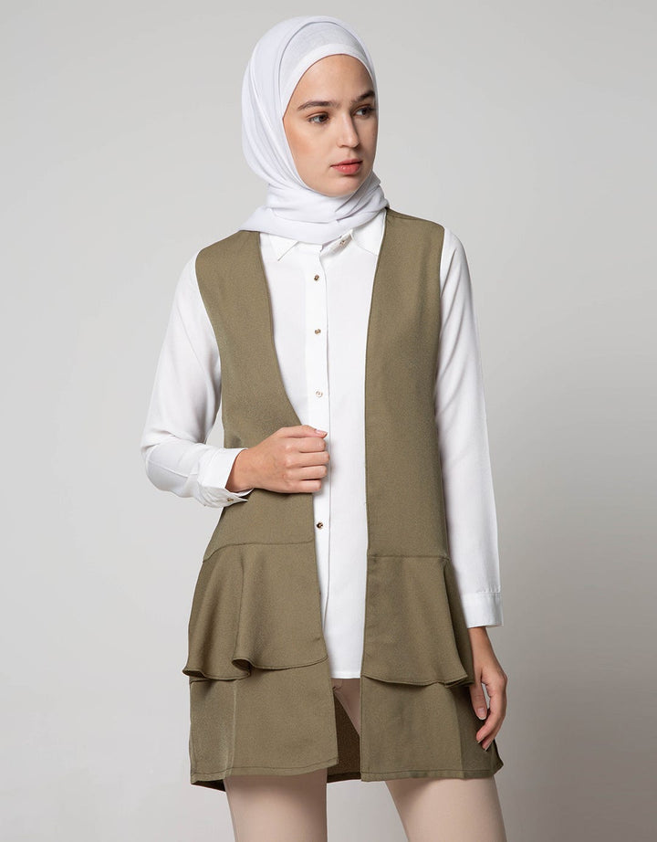 Annisa M Ls Crepe Blouse With Outer