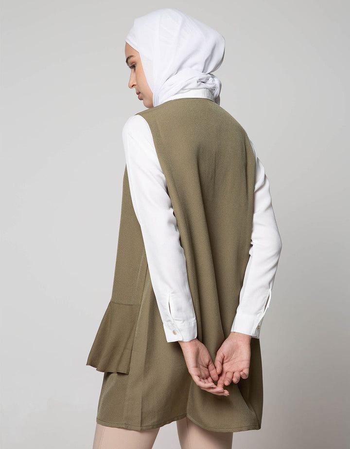 Annisa M Ls Crepe Blouse With Outer