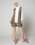 Annisa M Ls Crepe Blouse With Outer