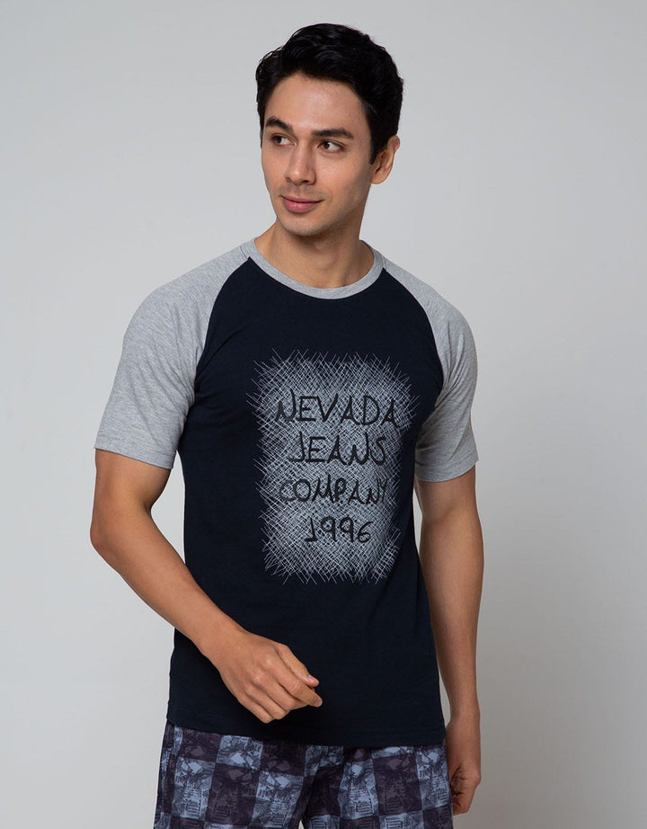 Nevada Short Sleeve Raglan Regular Print Jeans