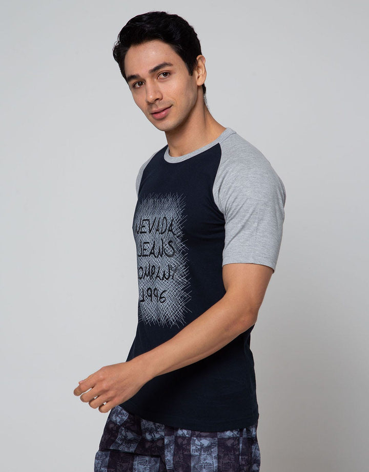 Nevada Short Sleeve Raglan Regular Print Jeans