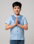 SS SLUB SHOULDER EMBROIDERY
