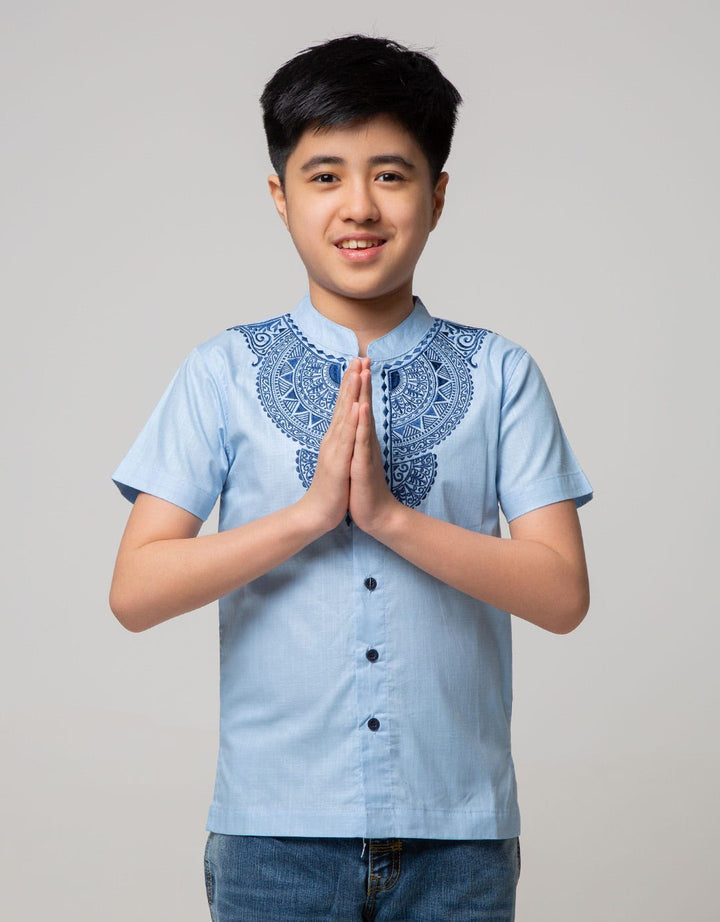 SS SLUB SHOULDER EMBROIDERY