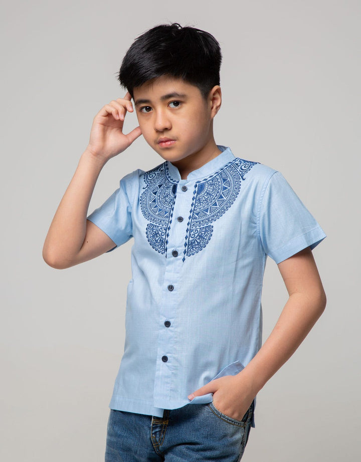 SS SLUB SHOULDER EMBROIDERY