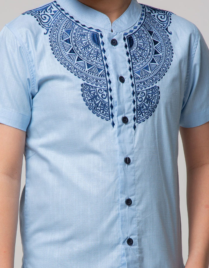 SS SLUB SHOULDER EMBROIDERY