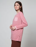 Phenomenal Plain Pocket Kaos Wanita