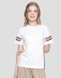 Connexion Round Neck C&amp;S Rib Arms Women's Short Sleeve T-Shirt