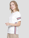 Connexion Round Neck C&amp;S Rib Arms Women's Short Sleeve T-Shirt