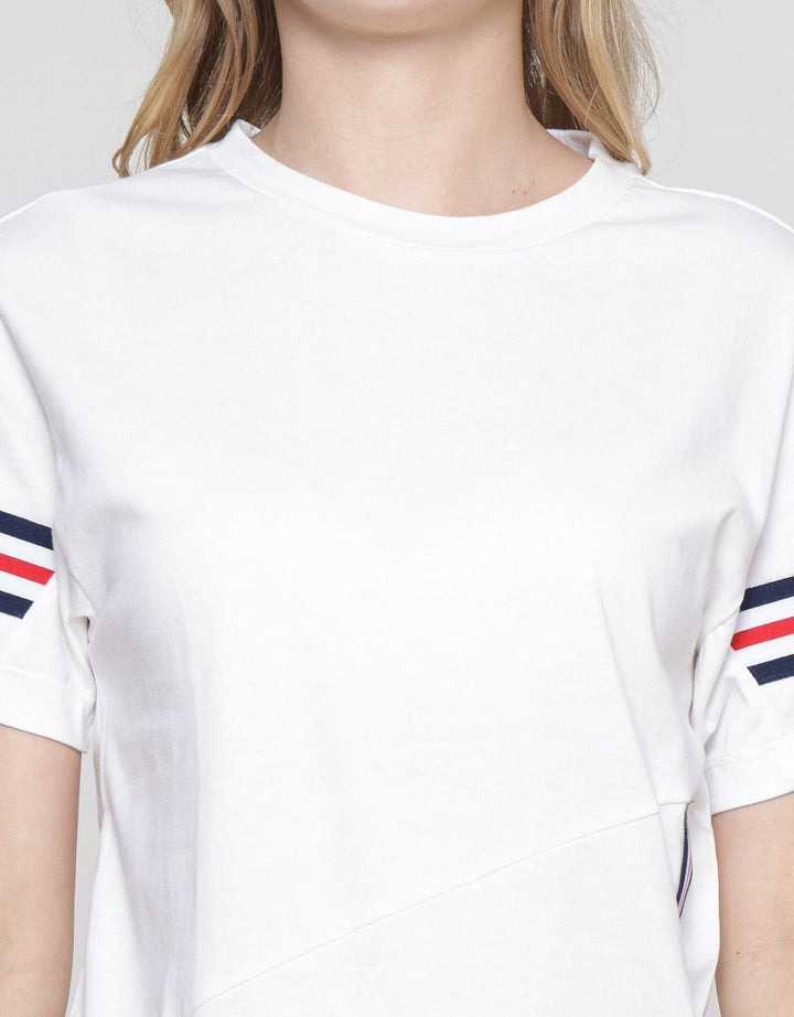 Connexion Round Neck C&amp;S Rib Arms Women's Short Sleeve T-Shirt