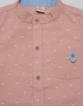 Little M Short Sleeve Bird Print Shirt