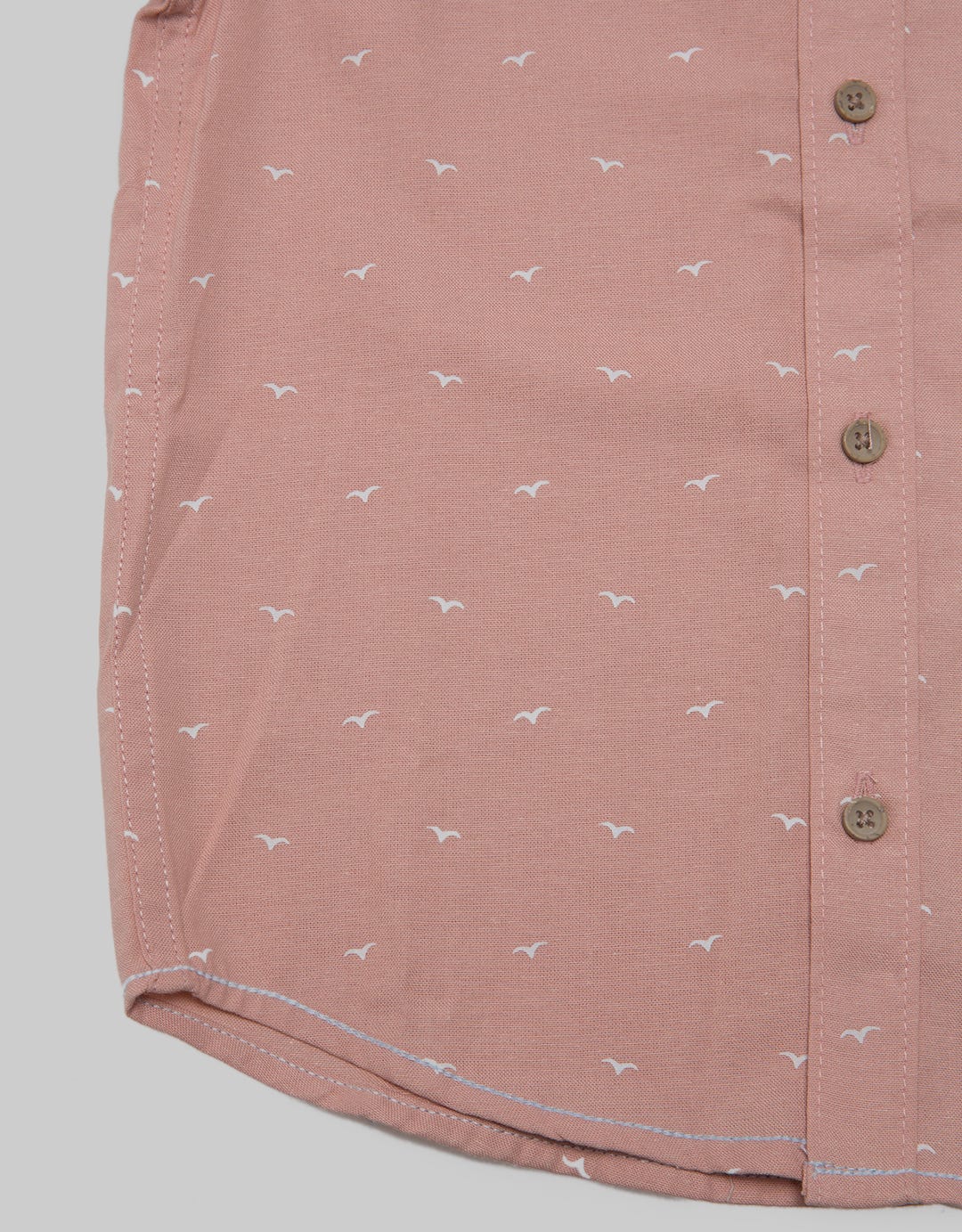 Little M Short Sleeve Bird Print Shirt