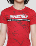 Marvel Avengers Invincible Print Splash Boys T-Shirt