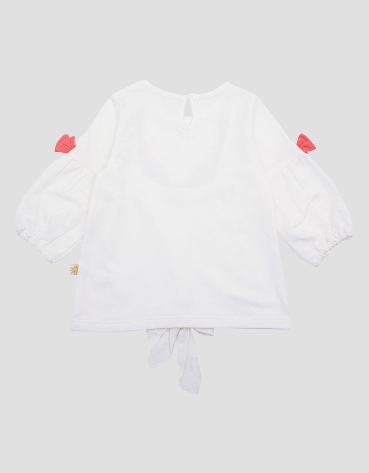 Little M Chest Embro Girls T-Shirt