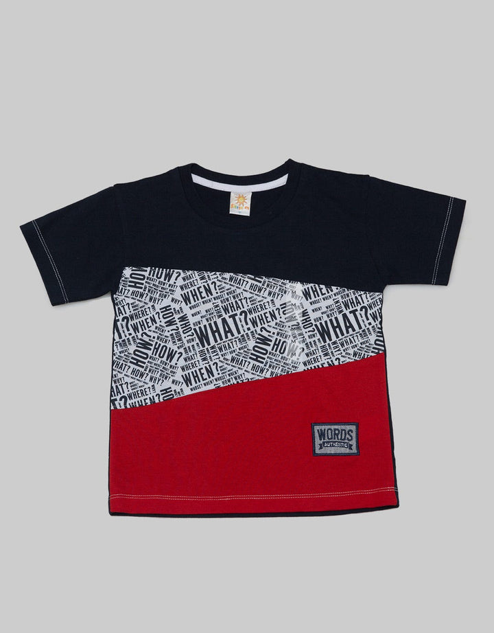 Little M Wording Print Kaos Anak Laki-laki