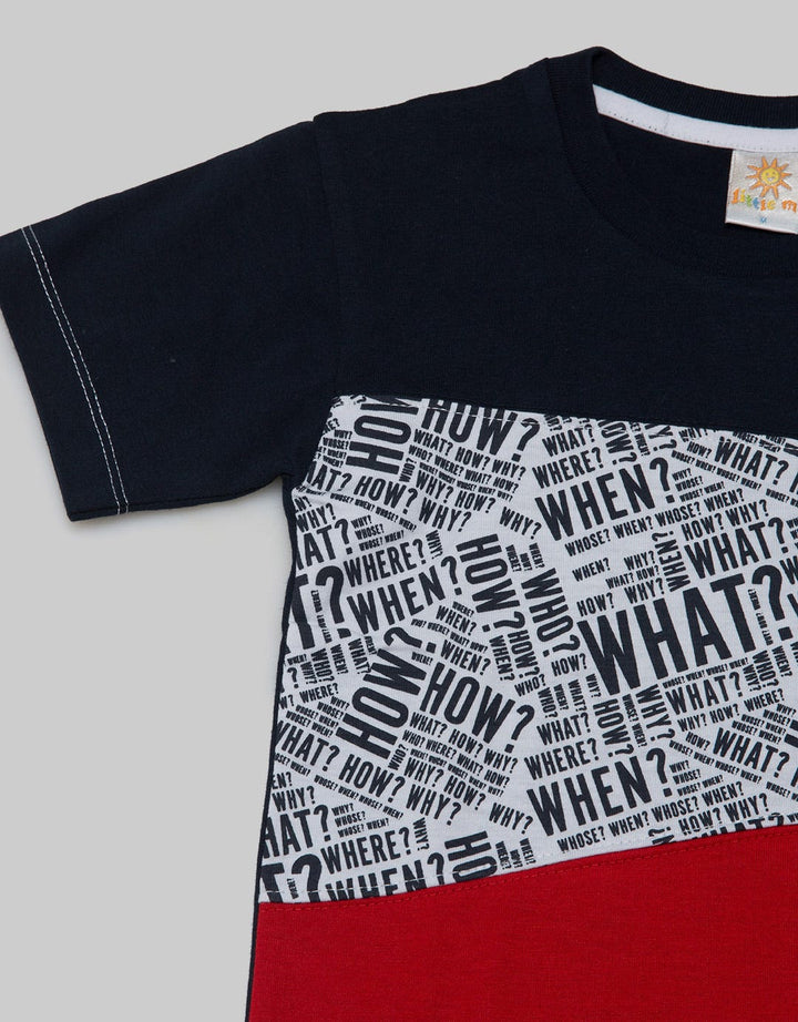 Little M Wording Print Kaos Anak Laki-laki
