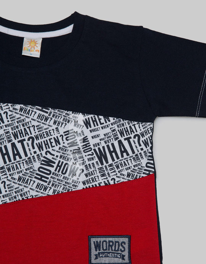 Little M Wording Print Kaos Anak Laki-laki