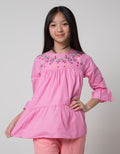 Aero Short Sleeve Shirt 3/4 Bunga Susun