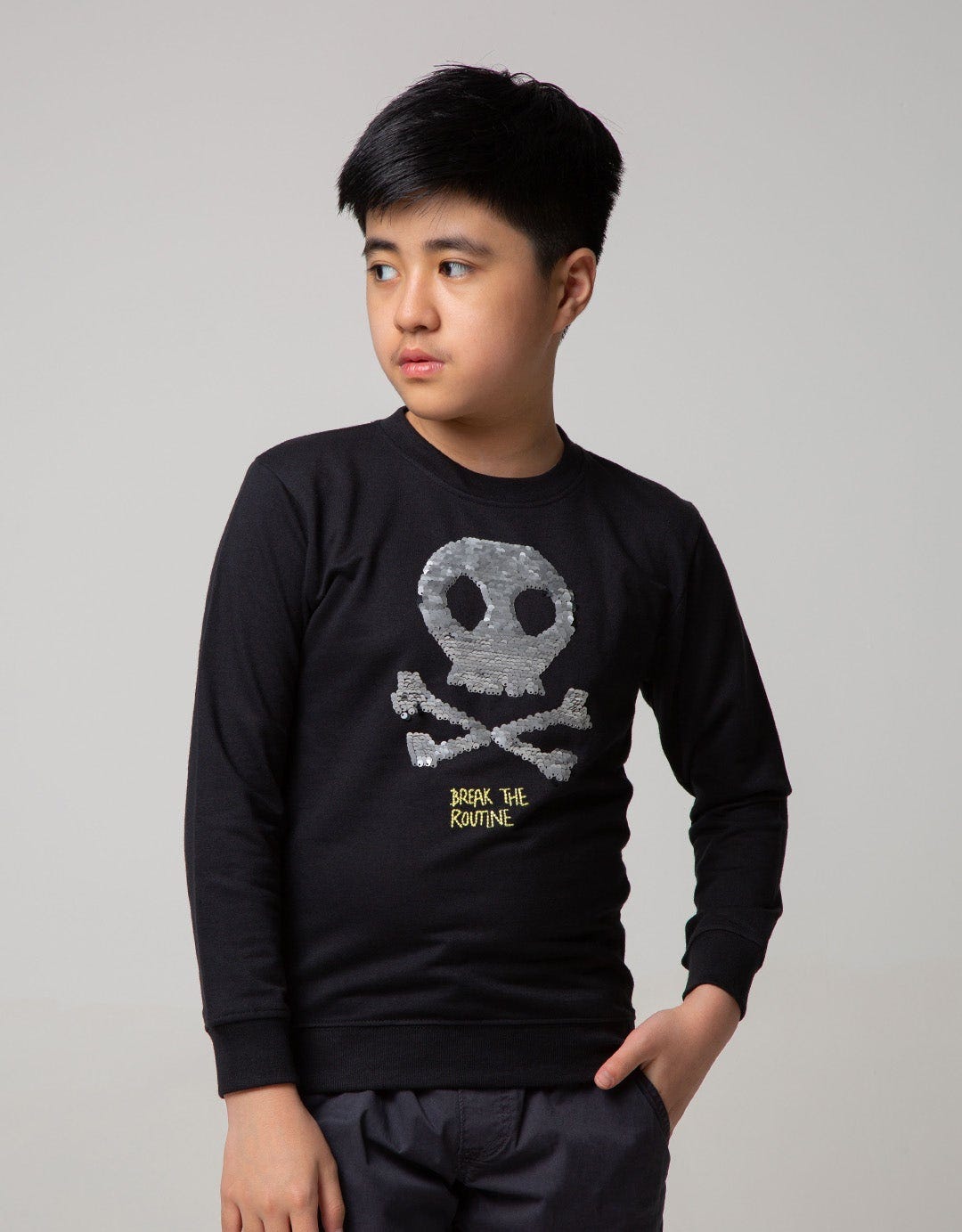 SWEATER SEQUIN SKULL