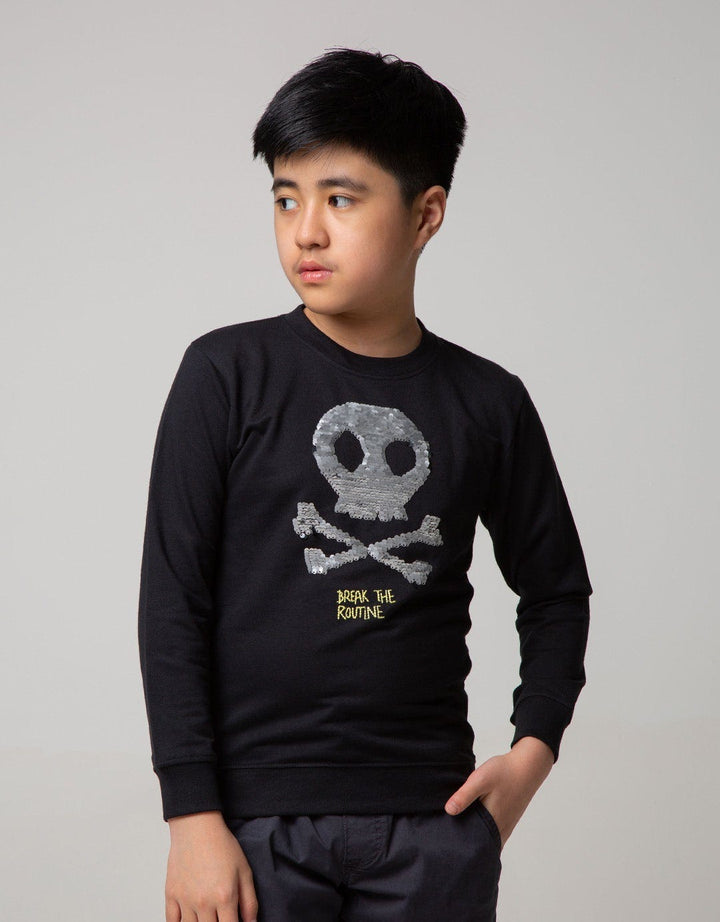 SWEATER SEQUIN SKULL
